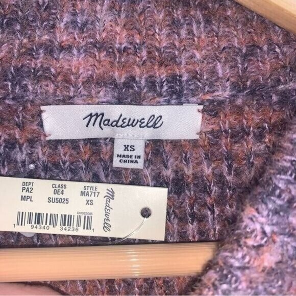 Madewell Space-Dyed Eaton Puff Sleeve Pullover Long Sleeve Sweater Size XS - Picture 7 of 9